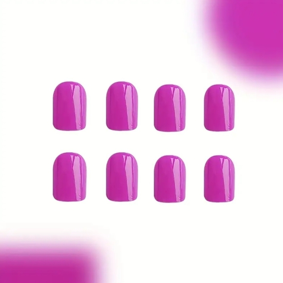 24 Pcs Vibrant Hot Pink Nails Full Cover BUY ONE GET ONE FREE - Picture 3 of 3